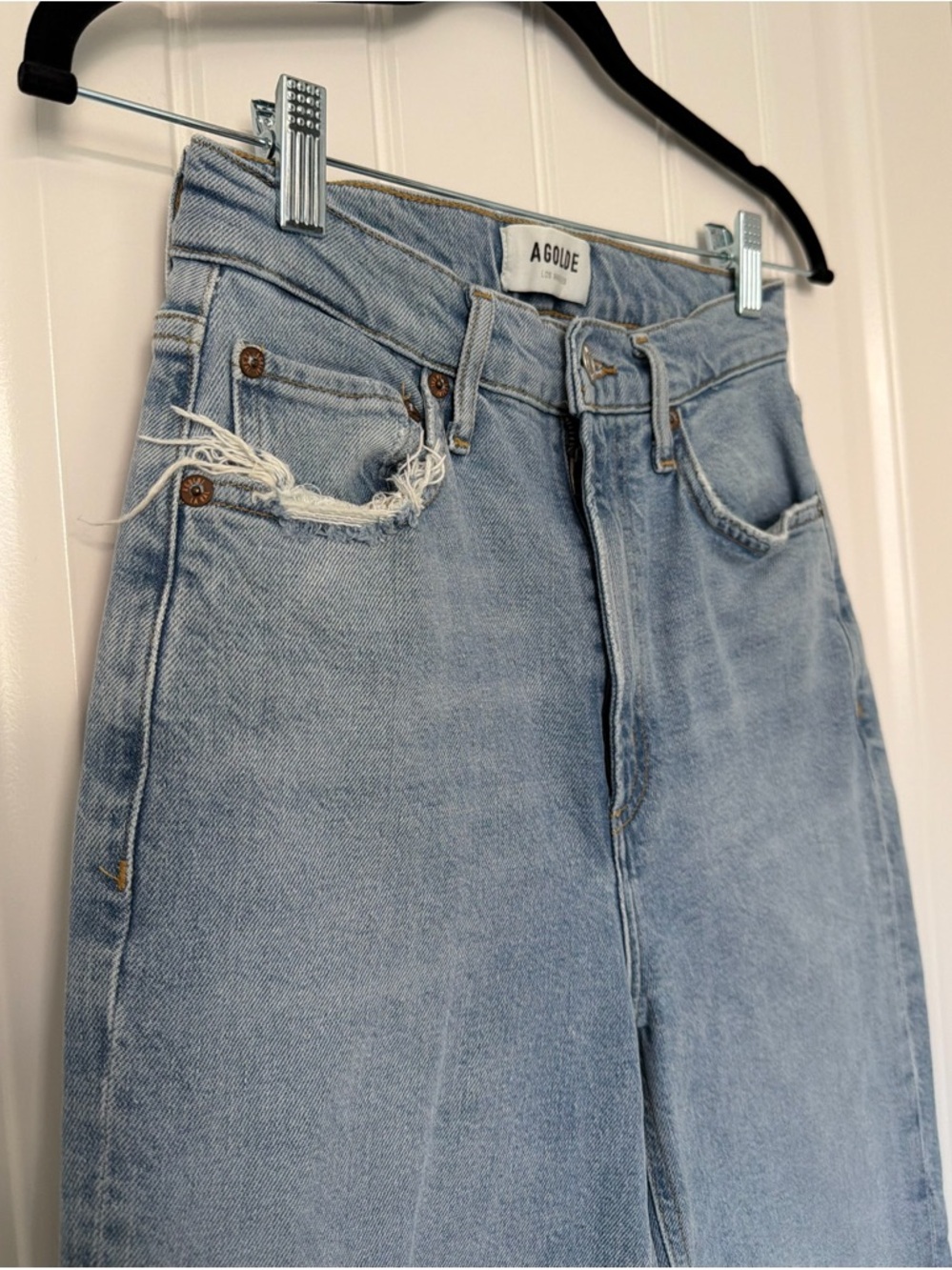 AGOLDE | High Rise Stovepipe Jeans in Destination - Picture 6 of 11
